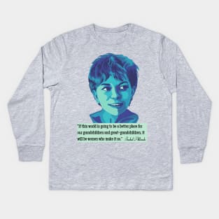 Isabel Allende Portrait and Quote Kids Long Sleeve T-Shirt